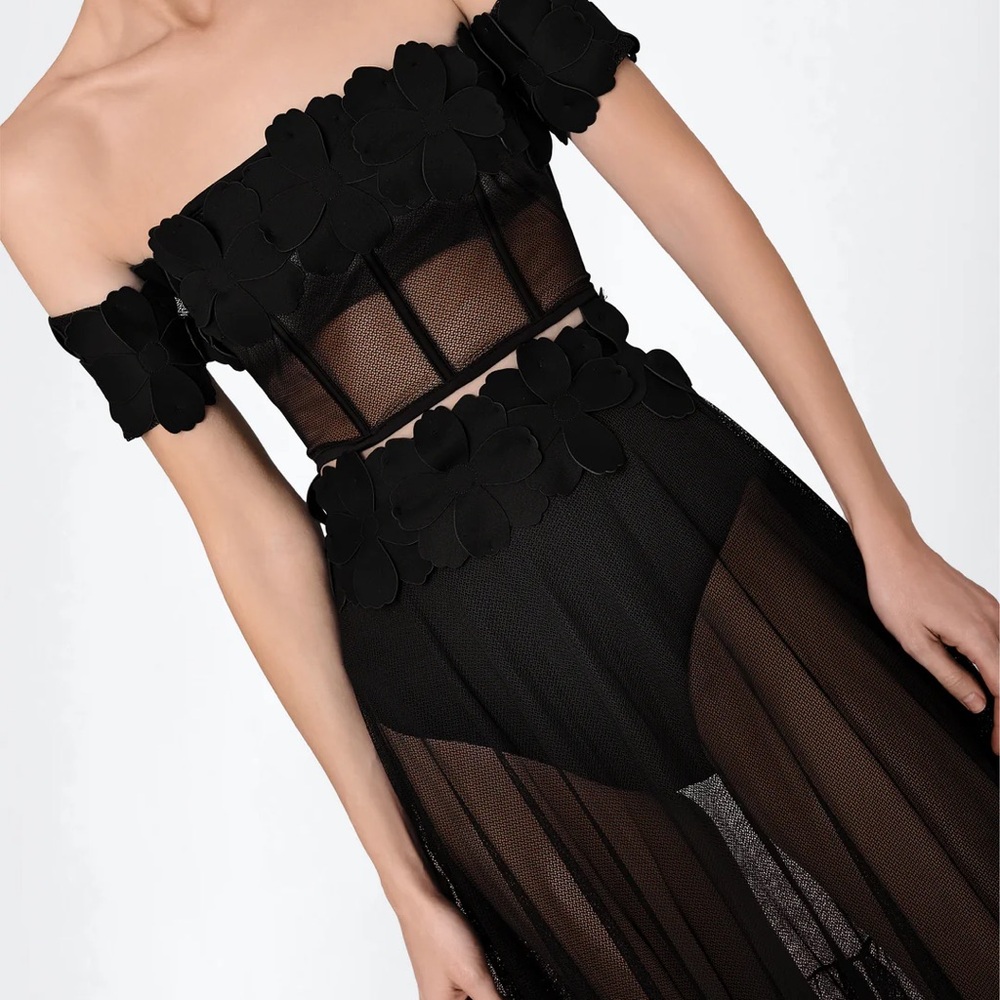 Jardin De Lu Top and Skirt Set Black